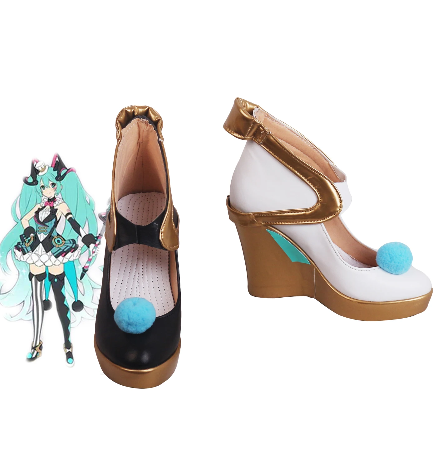 

VOCALOID Hatsune Miku 2019 Circus Magic Future Cosplay Shoes High Heel Boots Halloween Carnival Cosplay Costume Accessory