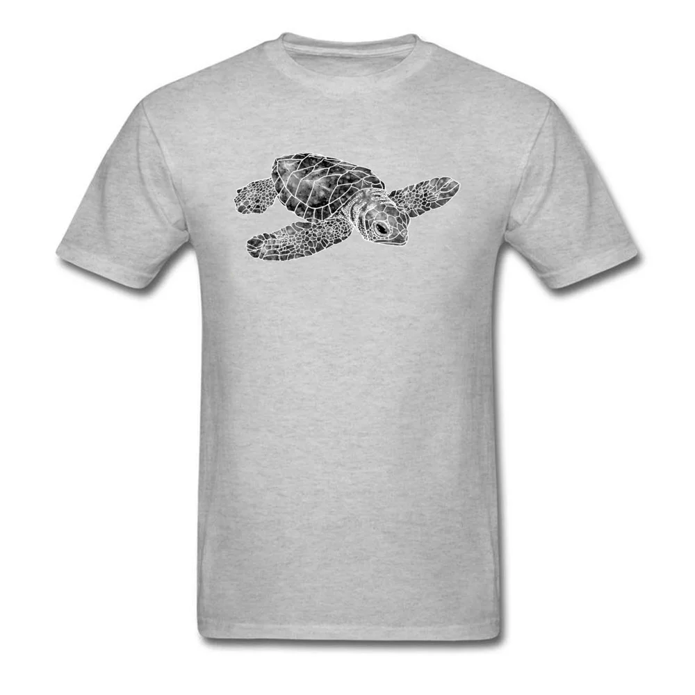 Watercolor Sea Turtle - Black And White_grey