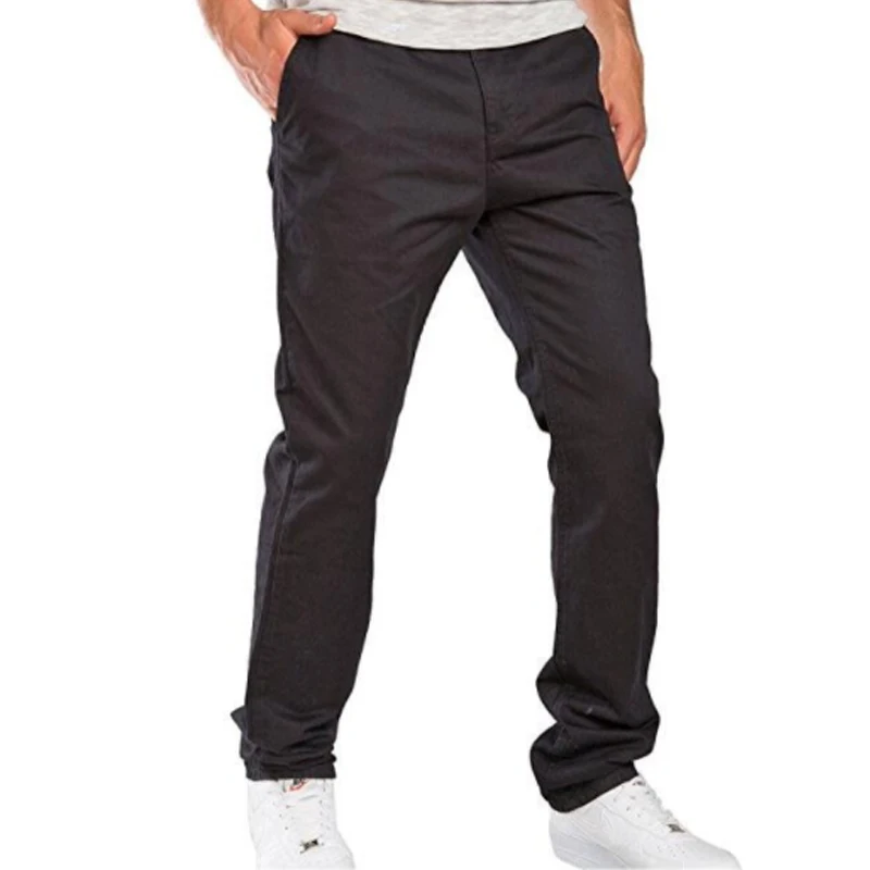 Brand Male New Fashion 2018 Slim Solid Color Business Straight Pants