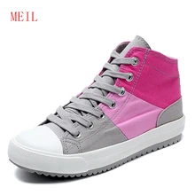 New 2019 Women Casual Shoes Women Canvas Shoes All Match Fashion Colorant High Lacing Flat Bottom Vintage Denim Shoes for Women New 2019 Women Casual Shoes Women Canvas Shoes All Match Fashion Colorant High Lacing Flat Bottom Vintage Denim Shoes for Women