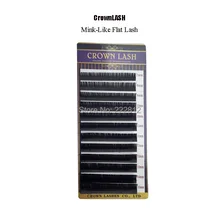 Crownlash Mink-Like Flat Lash Extension 7-15mm mixed size tray Ultra soft false eyelash