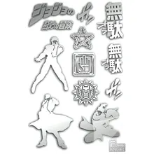 11pcs/set Silver Anime Stickers Jonathan Joestar 3D Metal Decal Stickers for Phone Laptop Stiker Kids DIY Toy Sticker 11pcs/set Silver Anime Stickers Jonathan Joestar 3D Metal Decal Stickers for Phone Laptop Stiker Kids DIY Toy Sticker