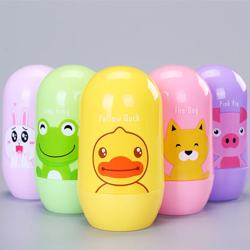4 pcs Baby Healthcare Kits Baby Nail Care Set Infant Finger Trimmer Scissors Nail Clippers Cartoon Animal Storage Box for Travel