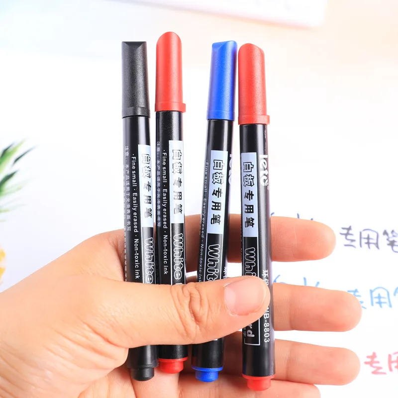 

1 pcs Zebra Erasable Small Marker Pen Whiteboard School Dry Erase Markers Blue Black Red Office Supplies