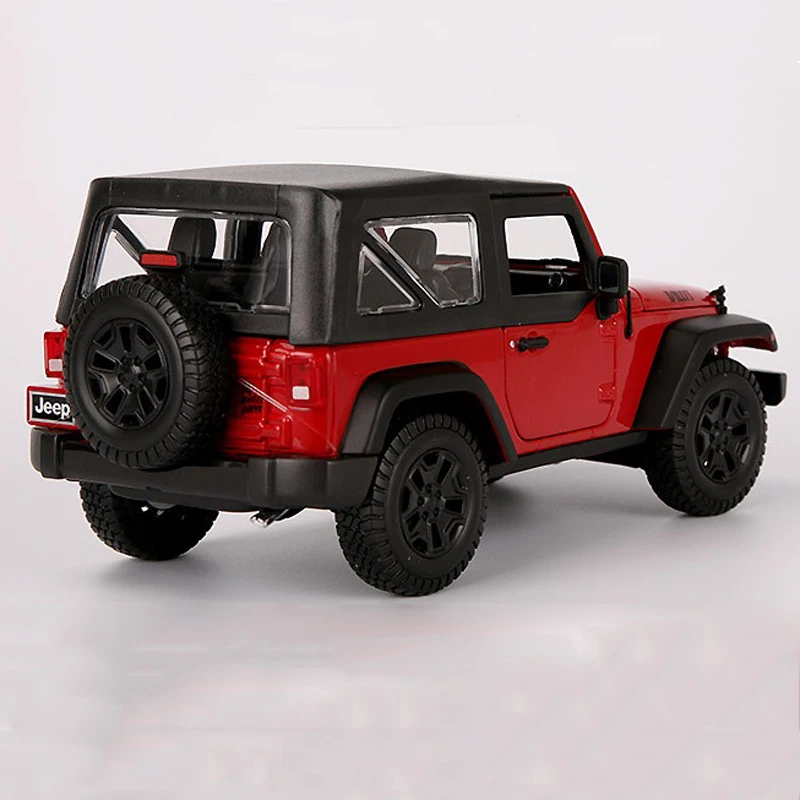 Модель автомобиля Red Jeep Wrangler Willys модель из сплава внедорожника игрушка для детей