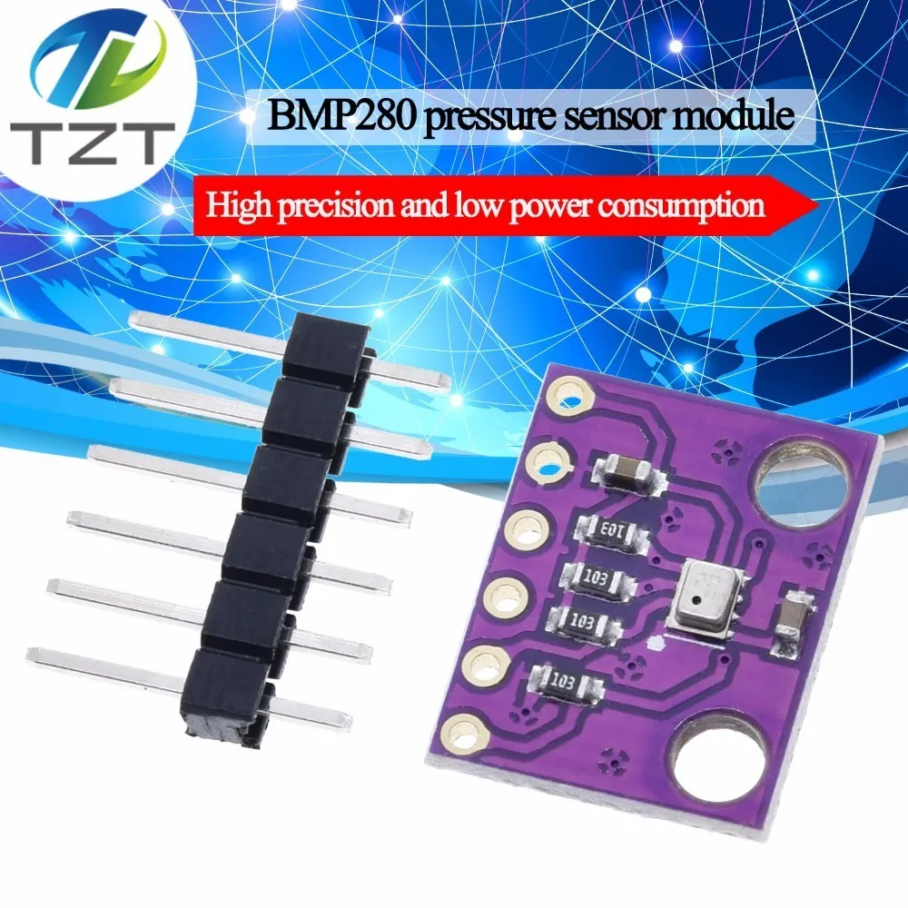 

TZT BMP280 3.3 I2C / SP Digital Barometric Pressure Altitude Sensor High Precision Atmospheric Module for arduino Replace BMP180