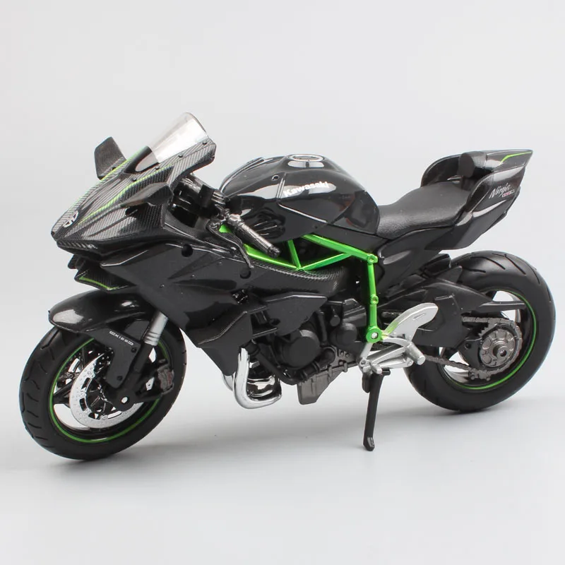 1:12 Масштаб Kawasaki Ninja H2 H2R литье под давлением спортивный велосипед трек гоночный мотоцикл supercharged модели миниатюры велосипед игрушка для ребенка - Цвет: Ninja H2 H2R