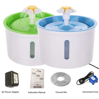 

Automatic Pet Water Fountain Feeder Electric Flower Fountain Filter Cats Bowl Drinking Water Dispenser EU/US/UK Plug For Puppy