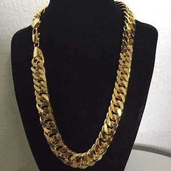 24 K FINE GOLD FINISH N28 CUBAN DOUBLE CURB CHAIN SOLID HEAVY MENS CHAMPION GIFT NECKLACE 23.6 INCH 10 MM
24 K FINE GOLD FINISH N28 CUBAN DOUBLE CURB CHAIN SOLID HEAVY MENS CHAMPION GIFT NECKLACE 23.6 INCH 10 MM