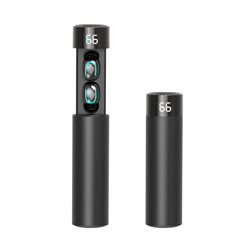 Black Lakucom Bluetooth наушники 5,0 беспроводной Q67 черный водонепроницаемый с 3500 мАч цифровой зарядной коробкой для телефонов Apple Android PK Q32 - Цвет: Black