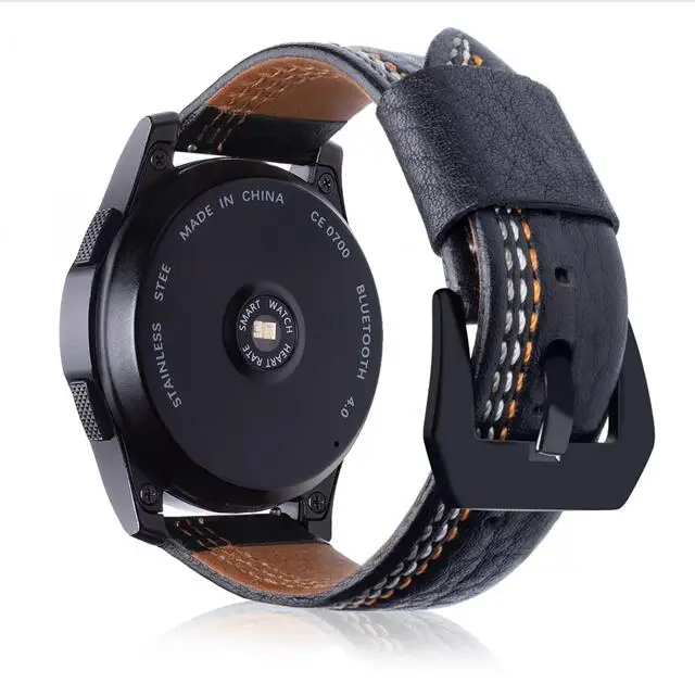 Ремешок для часов из натуральной кожи huawei GT samsung gear S3 Classic Frontier galaxy watch 46 мм ремешок