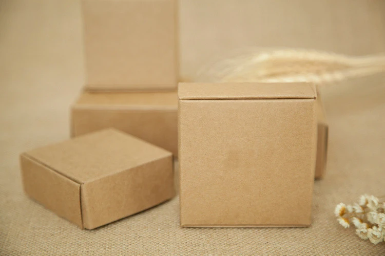 

300pcs 6.5*6.5*3cm Brown Kraft Paper Box For Candy/food/wedding/jewelry Gift Box Packaging Display Boxes Diy Necklace Storage