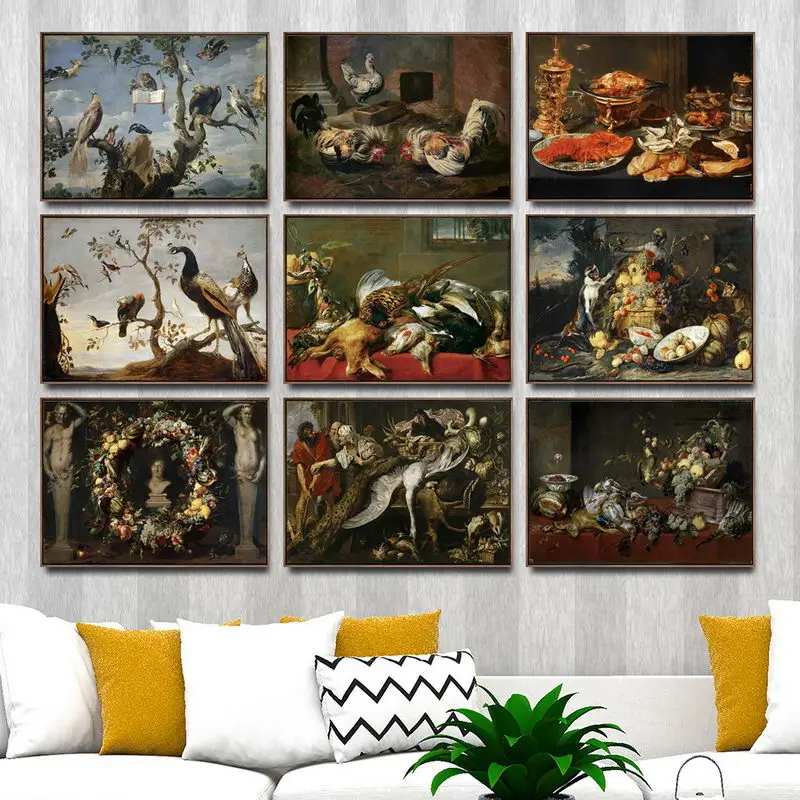 Home Decoration Print Canvas Art Wall Pictures Poster Printings Paintings Belgian Frans Snyders Still Life | Дом и сад