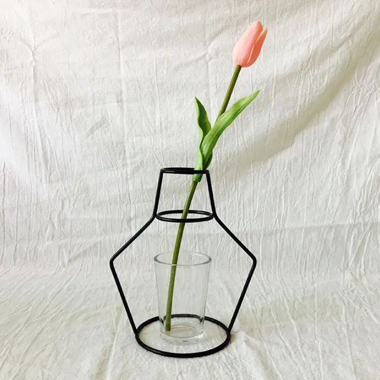 8 стилей креативная железная линия Цветочная подставка для вазы держатель террариума рождественские украшения для дома - Цвет: g