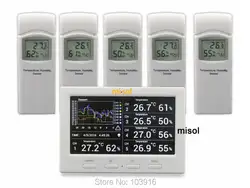 SY/Беспроводная метеостанция с 5 датчиками, 5 каналов, цветной экран, регистратор данных, подсоединить к ПК