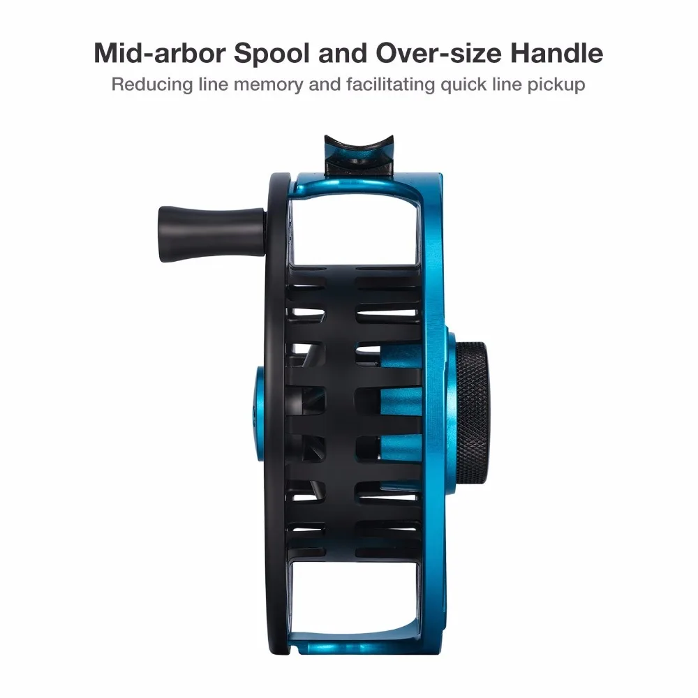 Piscifun AOKA الألومنيوم 5/6 7/8WT يطير بكرة منتصف أربور الفلين/تفلون القرص نظام السحب المتضخم مقبض يطير الصيد بكرة Piscifun AOKA الألومنيوم 5/6 7/8WT يطير بكرة منتصف أربور الفلين/تفلون القرص نظام السحب المتضخم مقبض يطير الصيد بكرة