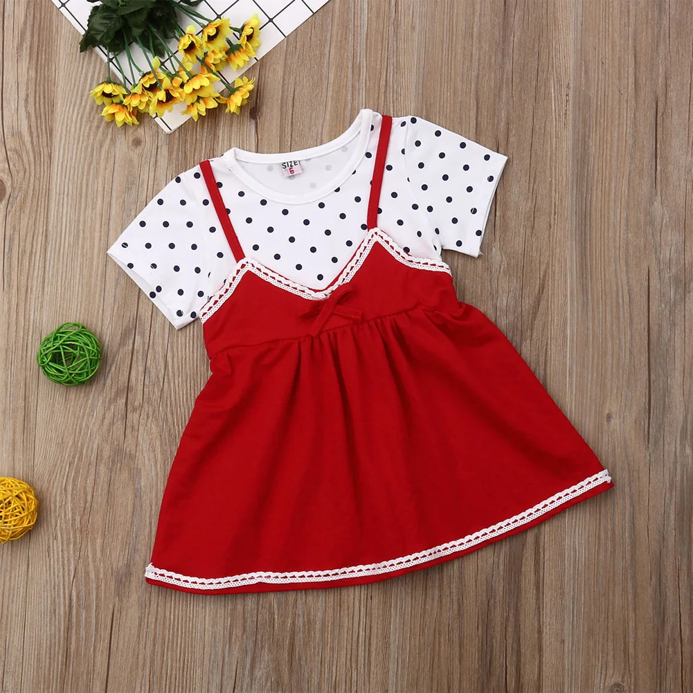 Emmababy/платье для маленьких девочек, летнее платье с короткими рукавами для маленьких девочек с цветочным рисунком, праздничные платья, комплект из двух предметов