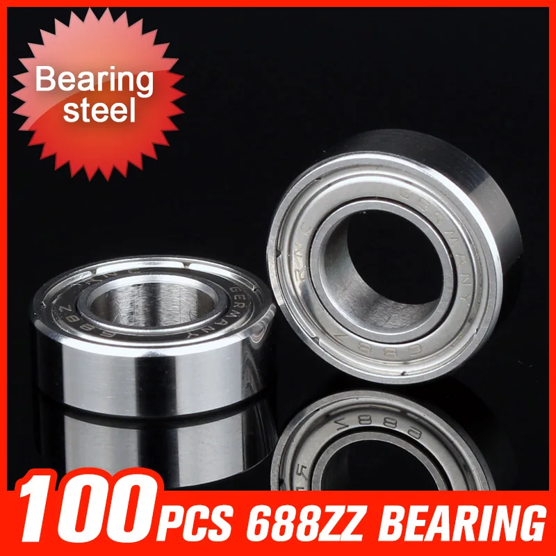 

100pcs 688ZZ Bearing 16x8x5mm Double Sheilded Bearings For Electric Toys Instrumentation Hardware Tool Accessories