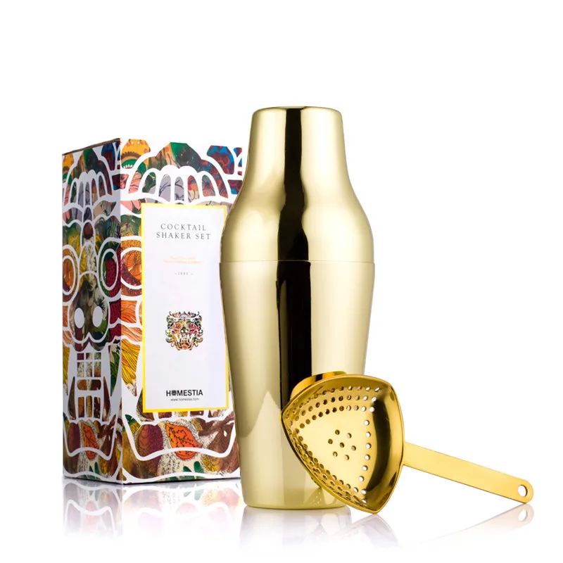 Gold\Rose 650ml Stainless Steel Cocktail Shaker Set Martini Mojito