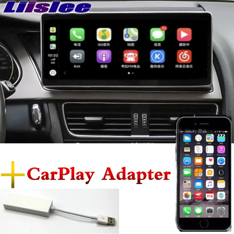 Автомобильный мультимедийный плеер Liislee NAVI 10,2" Android для Audi A4 A4L B8 8K 2009~ CarPlay адаптер Радио Стерео gps 4G навигация