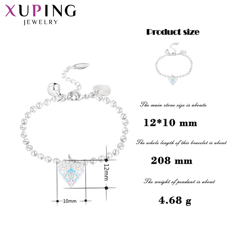 Xuping браслеты в форме сердца кристаллами от Swarovski романтические Изящные ювелирные