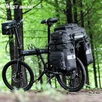 "WEST" 3 in 1 Doppel-Satteltaschen - 75Liter- große wasserdichte-abnehmbare Rucksacktaschen für Radreisen mit Regenschutz 6