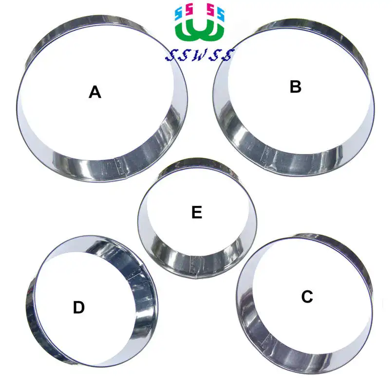

Five Wheels 6,7,8,9,10 CM Circular Cake Decorating Fondant Cutters Tools,Mousse Cake Cookie Biscuit Baking Molds,Direct Selling