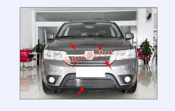 

Stainless Front Grille Grill Cover Trim 5pcs for Fiat Freemont 2012 2013 2014