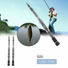 Super Hard Carbon Fiber Portable Telescopic Fishing Rod Ultralight Mini Travel Fishing Tackle Fishing Rod 1.5M/1.8M/2.1M New
