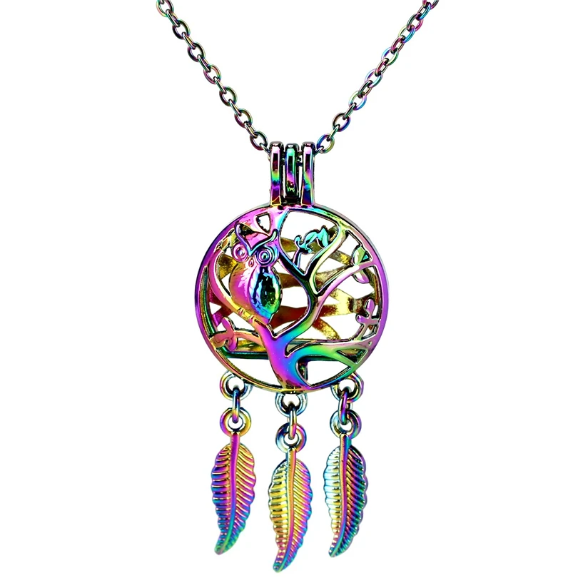 Bronze Alloy Sunflower-back Branch Animal Owl Essential Oils Locket Bronze Alloy Sunflower-back Branch Animal Owl Essential Oils Locket
