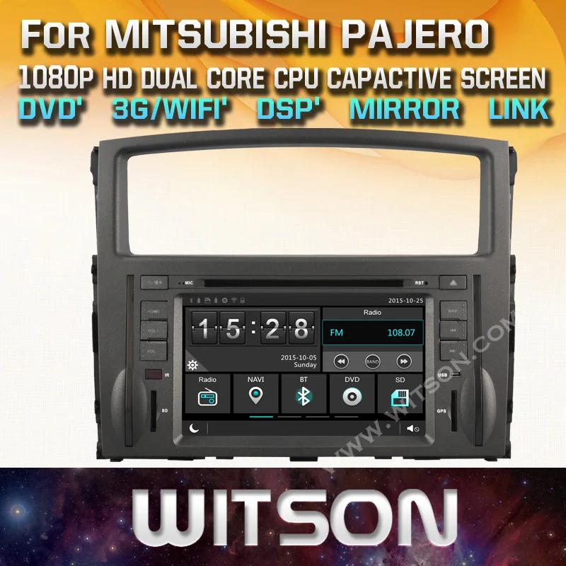 WITSON CAR DVD GPS For MITSUBISHI PAJERO car audio gps with Capctive