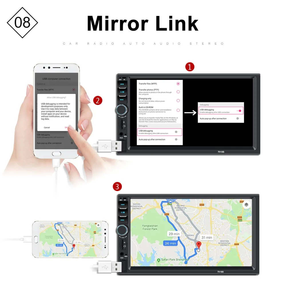 2Din Автомобильная магнитола MP5 плеер " сенсорный экран аудио стерео coche рамка Bluetooth USB TF FM для резервного копирования камеры