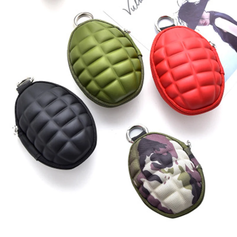 

Women/Men PU Leather Grenades Key Holder Case Wallets Housekeeper For Keys Organizer Manager Key Bag Purse For Car Key 674438