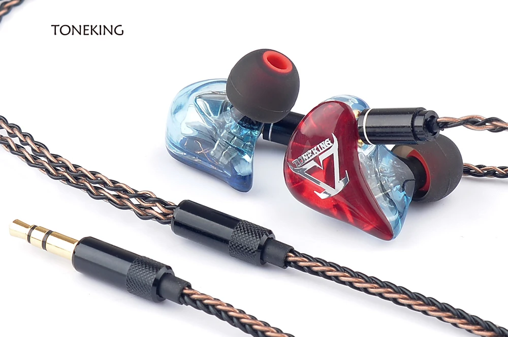 

TONEKING T3 3BA Custom Made DIY In Ear Earphone 3 Balanced Armature HIFI Monitor Earphones MMCX 8-Core Copper Silver Mixed Ca