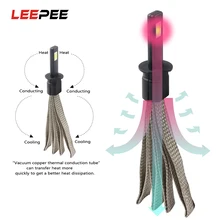 1 пара H1 светодиодный фар 3200LM 6000 K автомобиль-Стайлинг Conversion Kit Алюминий пояса сплава рассеивания тепла Автомобильного головного ламп