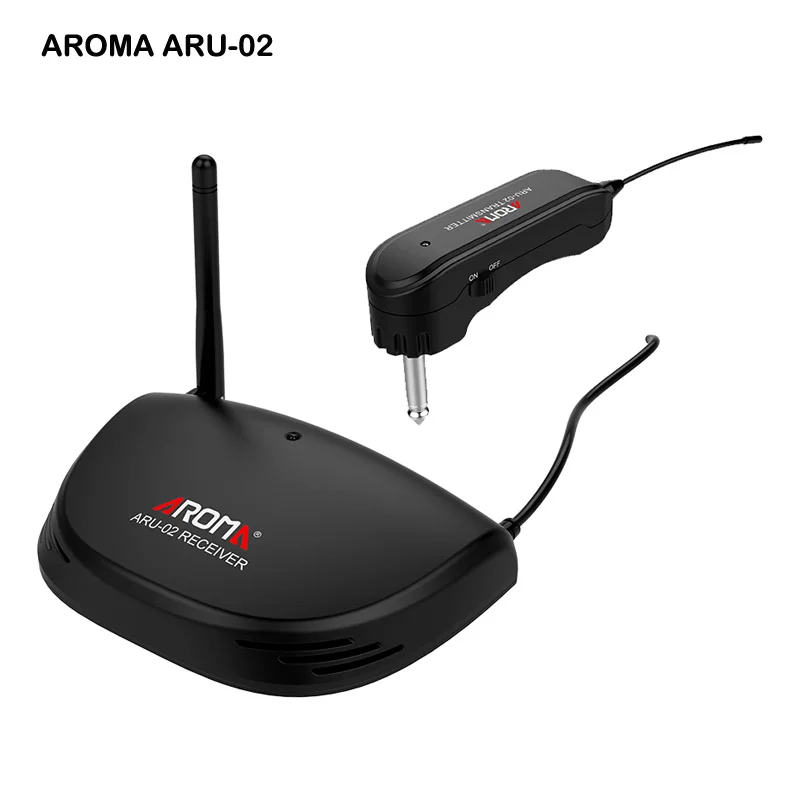 

Aroma ARU-2 Wireless Audio Guitar Transmission Set with Receiver Transmitter For Guitar Bass Stringed Instruments Accessories