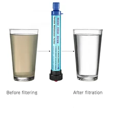 SKL Portable Water Filter Personal Mini Water Filtration System 2000L 0.01 Micron Removes Bacteria Outdoor Hiking Camping Travel