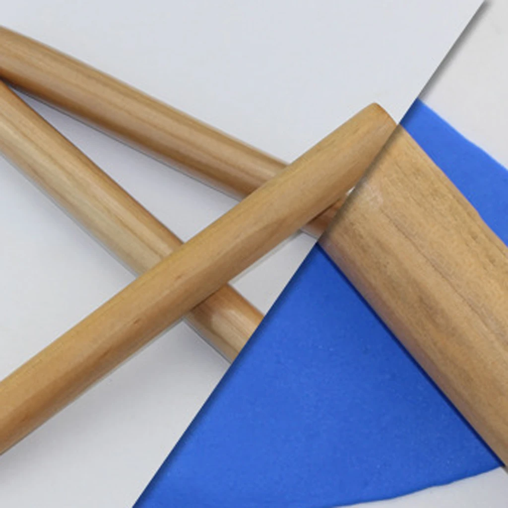 Wooden Rolling Pin Wood Roller Stick For Ceramics Pottery Clay Tools 