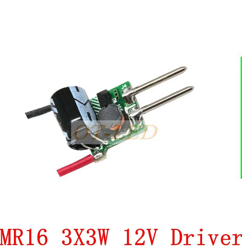 10 шт. 3X3 Вт светодиодный MR16 драйвер, 3*3 Вт Трансформатор питания для MR16 12 В лампы, мощность 3 шт. 3 Вт светодиодный высокой мощности лампы светодиодный