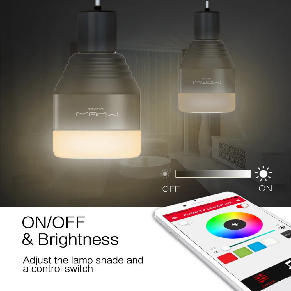 MIPOW Bluetooth Smart LED Light Bulbs APP Smartphone Group ... MIPOW Bluetooth Smart LED Light Bulbs APP Smartphone Group ...