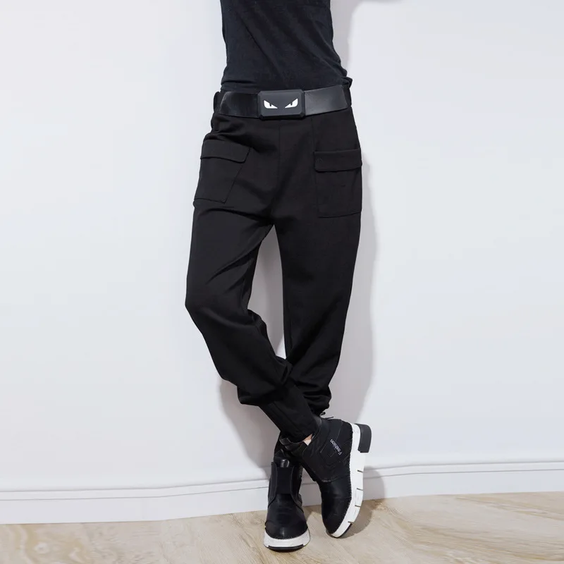 Ceny Stacja europejska 2016 jesienią i zimą trend europejski pasek dekoracyjny osobowości mody rozrywka Baggy spodnie haremowe