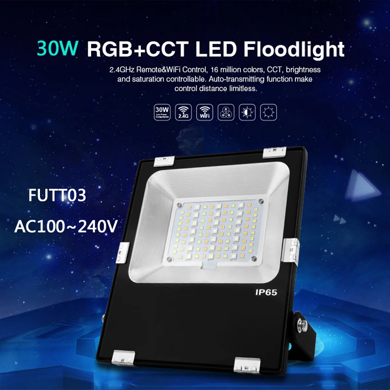 Miboxer FUTT02/ FUTT03/FUTT04 /FUTT05/FUTT06 10 Вт/20 Вт/30 Вт/50 Вт RGB + CCT светодиодсветильник