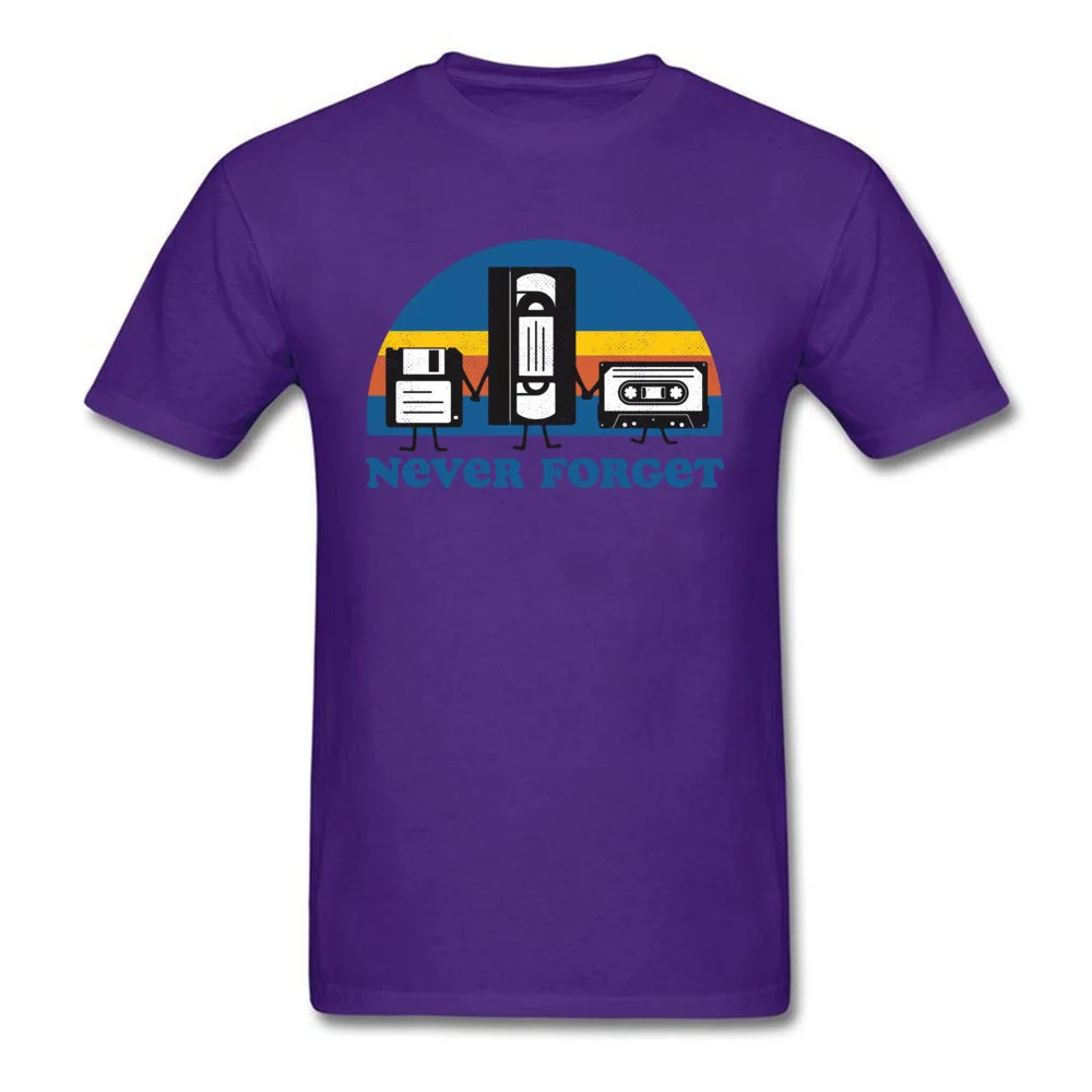 Never Forget Tops Shirt Cute Round Neck Normal Short Sleeve Cotton Mens Top T-shirts 3D Printed Tee Shirt Drop Shipping Never Forget purple