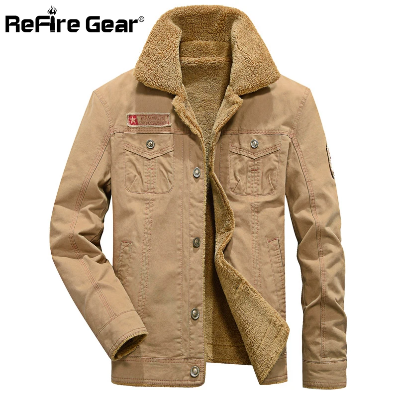 Зимняя Военная верхняя одежда ReFire Gear армейский пилот куртка бомбер мужская