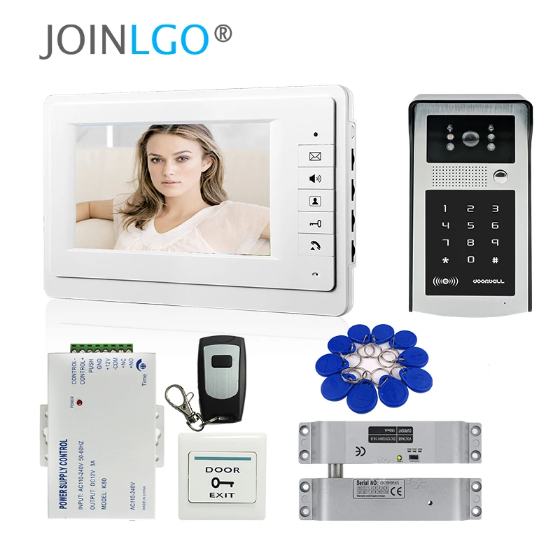 FREE SHIPPING NEW 7\ Monitor Video Intercom Door Phone System + Outdoor RFID Code Keypad Doorbell Camera Electric Drop Bolt Lock FREE SHIPPING NEW 7\ Monitor Video Intercom Door Phone System + Outdoor RFID Code Keypad Doorbell Camera Electric Drop Bolt Lock