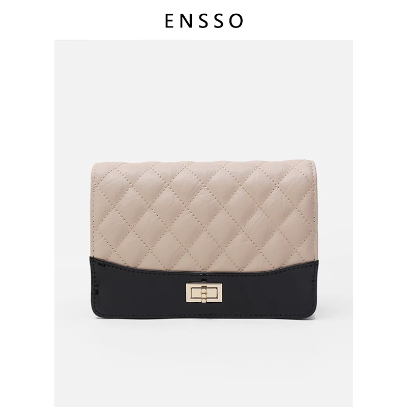 

Princess sweet lolita bag ENSSO Diamond pattern chain Small fragrant leather bag with a single shoulder bag women ENSSO 113