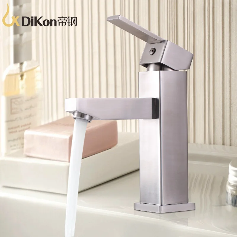 DiKon LM04 Bathroom Basin Water Faucet Simple Style 304 Stainless Steel Mixer Tap Saver Spray Sink Faucets | Обустройство дома