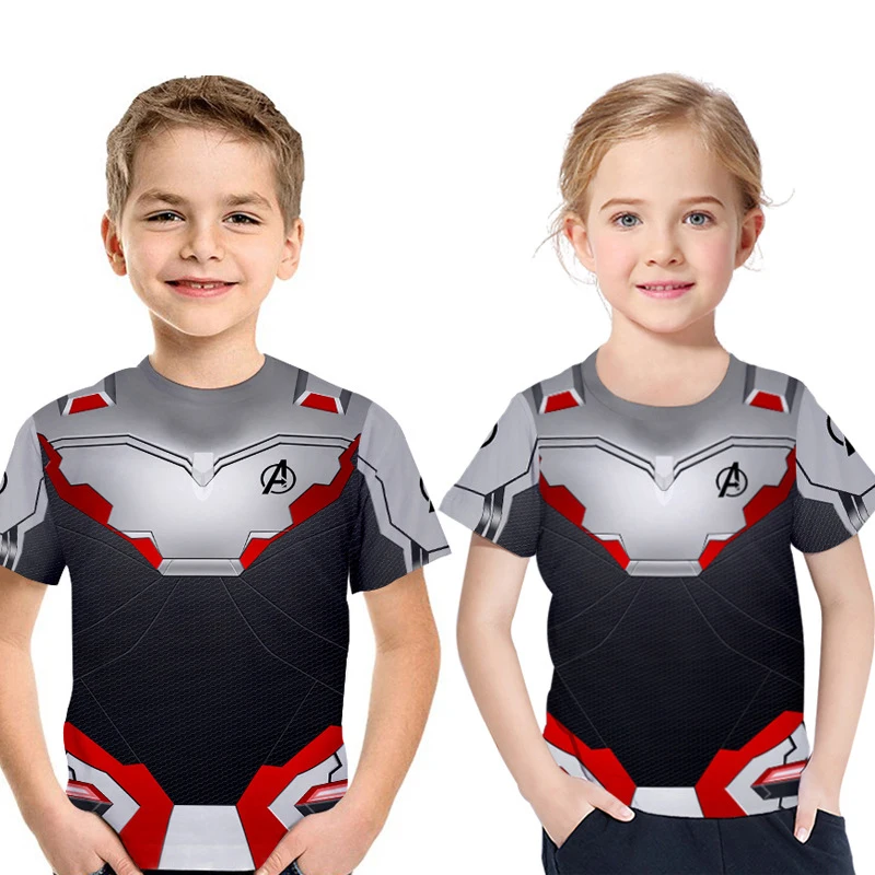 Kids T-shirt Avengers Endgame Quantum Realm Cosplay Costume Tops Boys Girls fancy cosplay costumes Short Sleeve T shirt