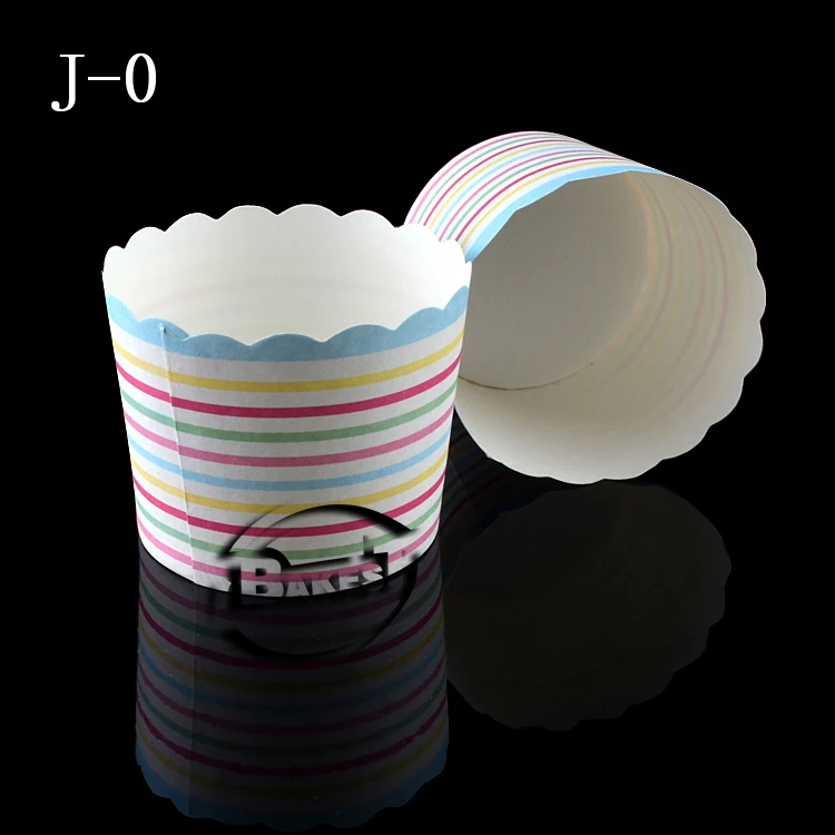 

BAKEST 100pcs/lot Food Grade Disposable Rainbow Middle Size Cake Baking Paper Cup