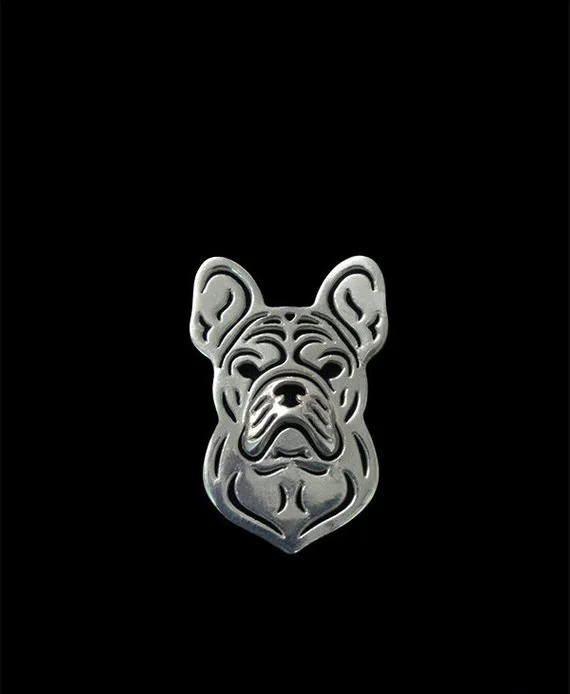 

wholesale dog brooches French Bulldog silver plated good quality